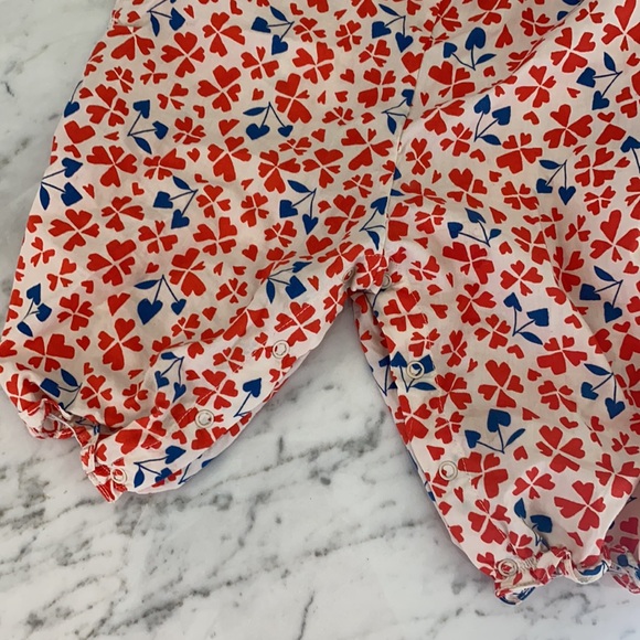 Bonpoint print romper. Iconic heart cherry print. - Picture 5 of 6